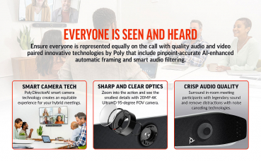 Preview: Poly Studio X52 All-In-One Video Bar EURO 8D8K2AA#ABB, 7200-87620-101