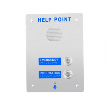 J&R JR303-2B-Analog Emergency Help Point, 2 Button, stainless steel