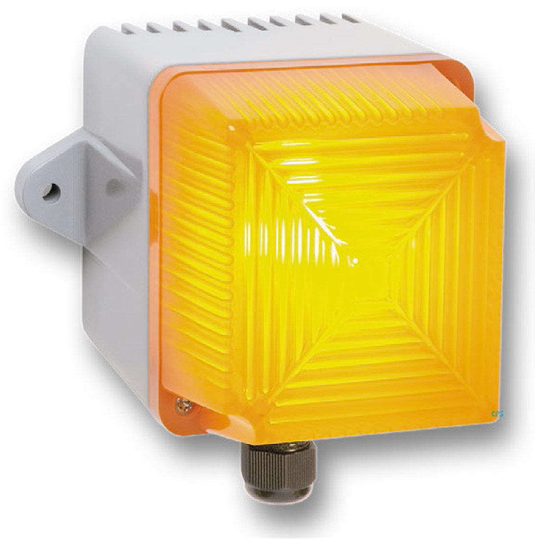 Werma 424 LED Dauer-Licht Alarm-Signalleuchte Gelb / 98dB, 24 Vac/dc