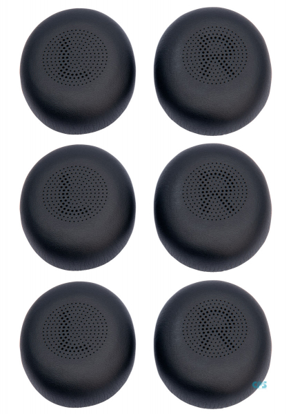 Jabra Kunstleder Ohrpolster Ohrkissen für Evolve2 40/65 Schwarz, 6 Stück 14101-77