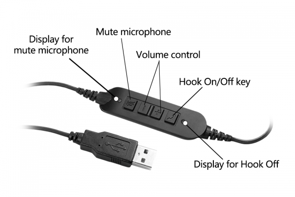 VT6300 USB Stereo Headset, MS Teams, SfB VT6300UNC-D USB03