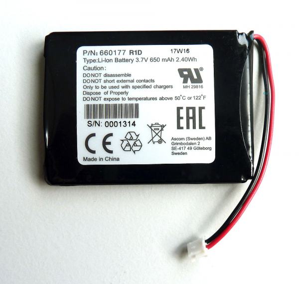 Ascom Li-Ion Battery Akku for d41 d43 660177