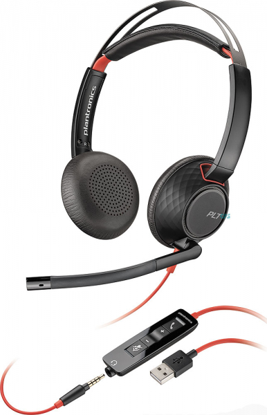 Poly Blackwire 5220 Stereo USB-A Headset (Bulk) 80R97A6, 207576-03