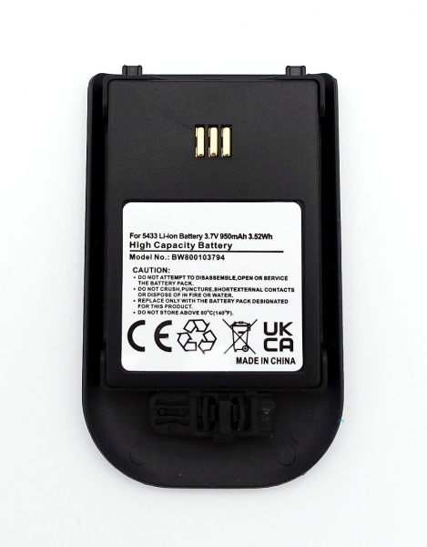 Vhbw 5x Batteria Per Ascom 9D62, D62 DECT, I62, DH4-ACAB – 900mAh Li-Ion Con Copribatteria Blu/Grigio