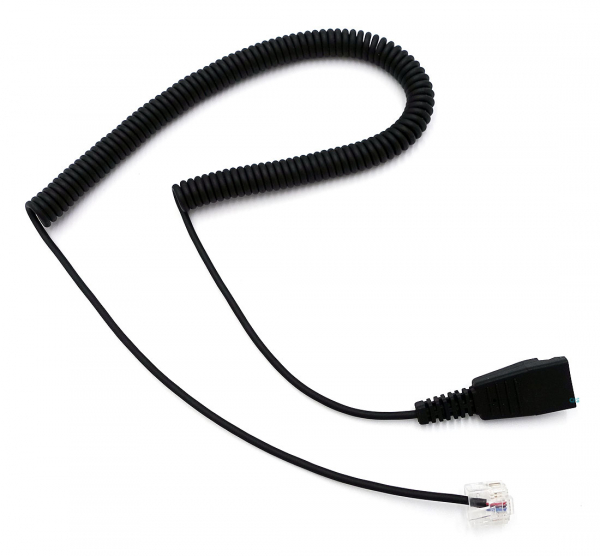 Plathosys Headset Spiral connection cable Type94 (Model 94) with Jabra QD Port on RJ45 102344