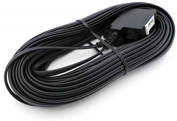 TAE-F extension cable, TAE-F plug to TAE-F socket, 15m, black 18847