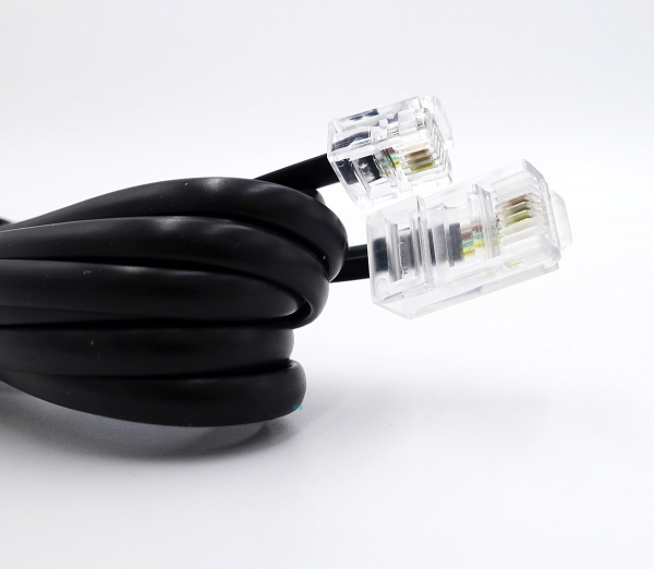 Modular cable, RJ45 to RJ11 plug / plug, 4-wire, 3m 18863