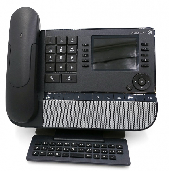 Alcatel 8068s Premium DeskPhone BT with Bluetooth Handset, Moon Grey (DE) 3MG27206DE Refurbished