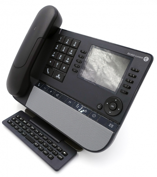 Alcatel 8068s Premium DeskPhone BT with Bluetooth Handset, Moon Grey (DE) 3MG27206DE Refurbished