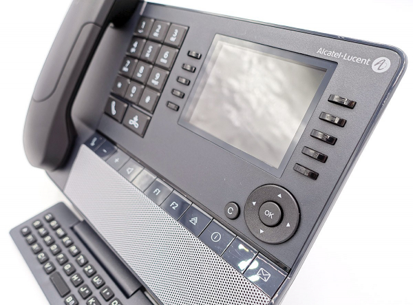 Alcatel 8068s Premium DeskPhone BT with Bluetooth Handset, Moon Grey (DE) 3MG27206DE Refurbished