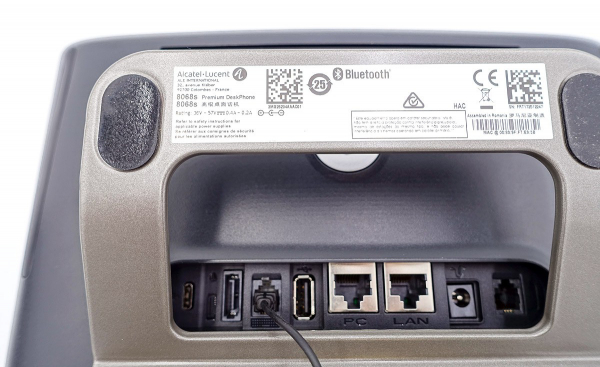 Alcatel 8068s Premium DeskPhone BT with Bluetooth Handset, Moon Grey (DE) 3MG27206DE Refurbished