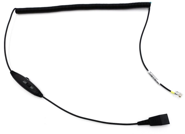 VT QD-RJ09 plug (05), Spiral PVC, 3.2 Meter, Inline-Anruffunktion, für Cisco Telefone VT-QD10017