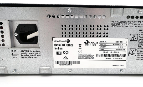 Alcatel OmniPCX Office Medium incl. Power Supply 3EH76045AC, 3EH02125AA, 3EH02147AA, 5 free slots Refurbished