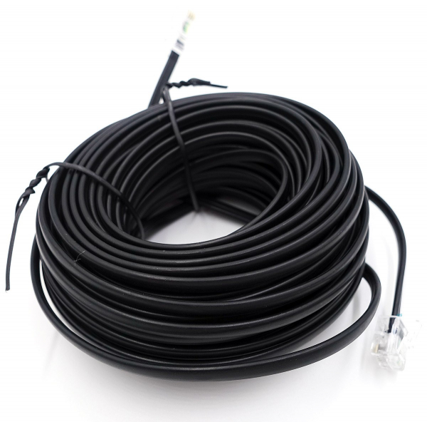 Anschlussschnur 15 m MW6/MW8 RJ11/RJ45 schwarz 70265