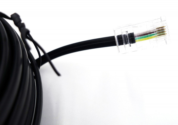 Anschlussschnur 15 m MW6/MW8 RJ11/RJ45 schwarz 70265