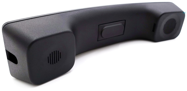 OpenScape CPX10 CP110 CP210 CP410 CP710 G2 PTT Push to talk Handset, black with Mitel logo V38140-H-X134-PTT