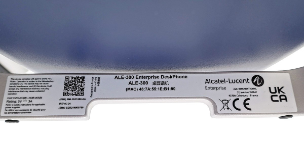 ALE 300 Enterprise DeskPhone with corded handset 3ML27310AA Refurbished