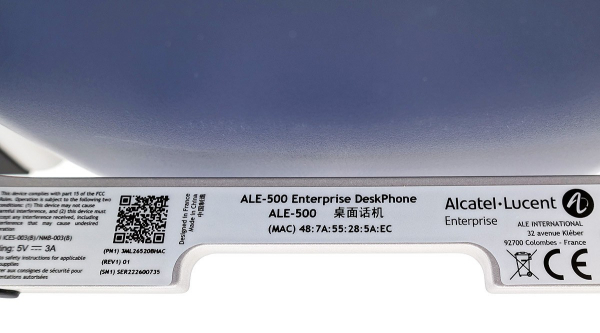 ALE 500 Enterprise DeskPhone mit schnurlosem Hörer 3ML27520AA