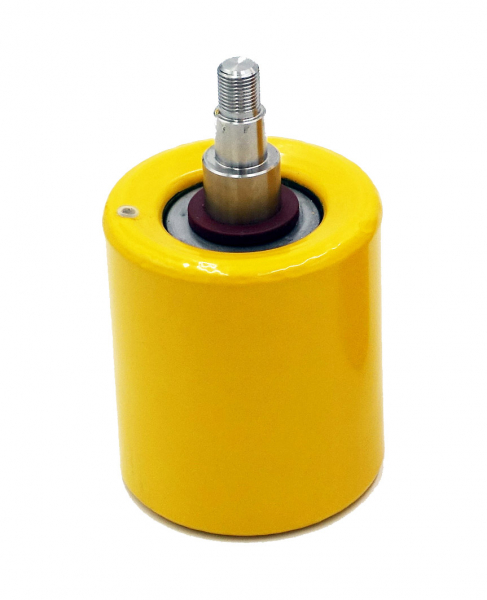 DUK Laufrolle für den Betätigungsarm des Förderband-Schieflaufschalter LHR... 125 mm, gelb beschichtet E5105