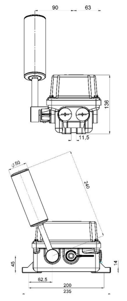 DUK Conveyor Belt Misalignment (Off-Track) Switch LHPE-18/1-L50