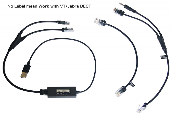 VT EHS80 PC & Yealink, Snom, Poly IP Telefone mit USB, EPOS Dect Headset