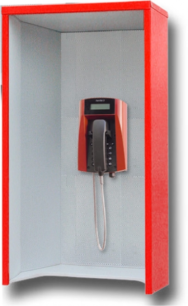 FHF Telephone-Hood model 404 galvanized steel red 11890114