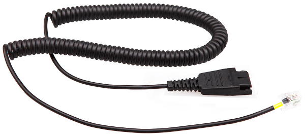 VT QD-RJ09 plug (02), Coiled PVC, Length 3 meter, for Cisco phones VT-QD01057