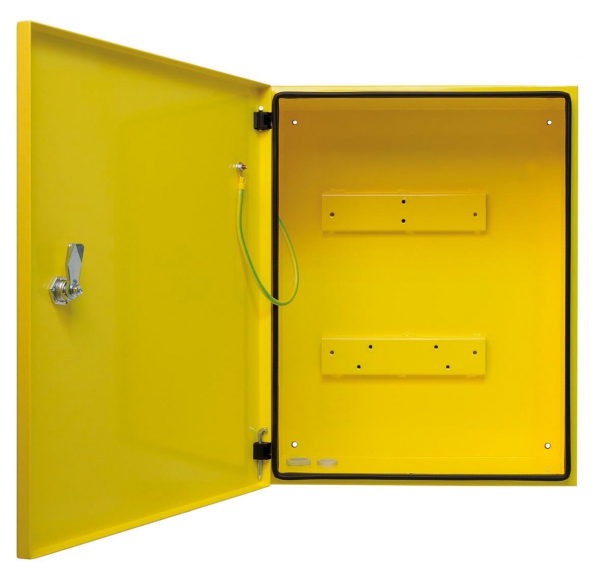 FHF Protective housing for telephone steel sheet, yellow, closed version 11890005