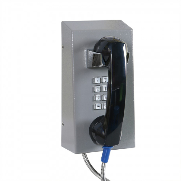 J&R JR201-FK-Analog Anti-vandal Telephone, Keypad, Gray