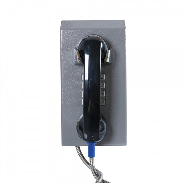 J&R JR201-FK-Analog Anti-vandal Telephone, Keypad, Gray
