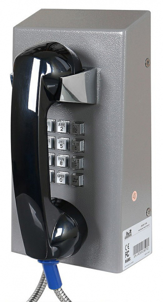 J&R JR201-FK-4G Anti-vandal Telephone, Keypad, Gray