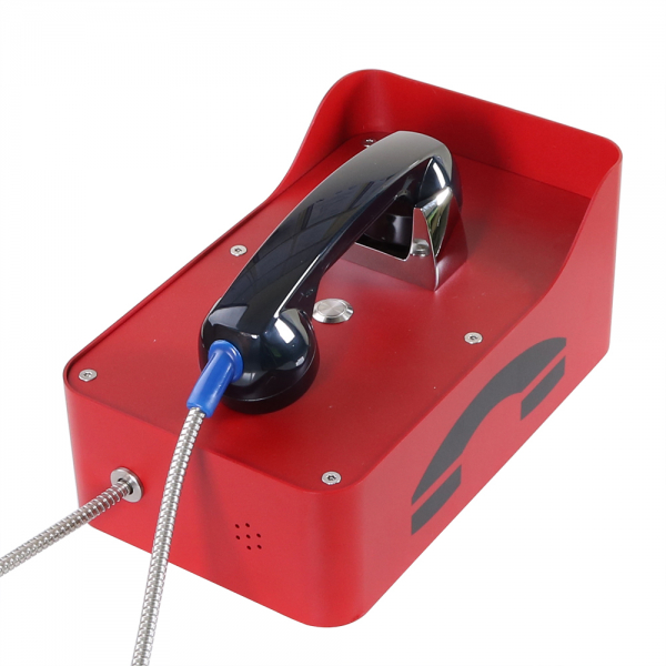 J&R JR210-1B-4G Anti-vandal Telephone, 1 Button, Speed dial Phone, Red
