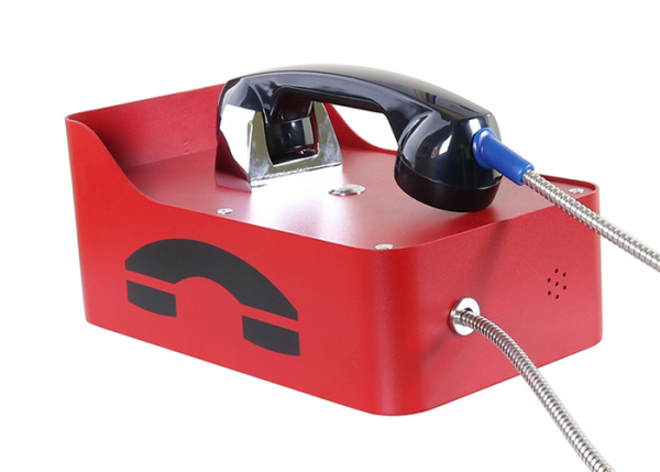 J&R JR210-1B-4G Anti-vandal Telephone, 1 Button, Speed dial Phone, Red