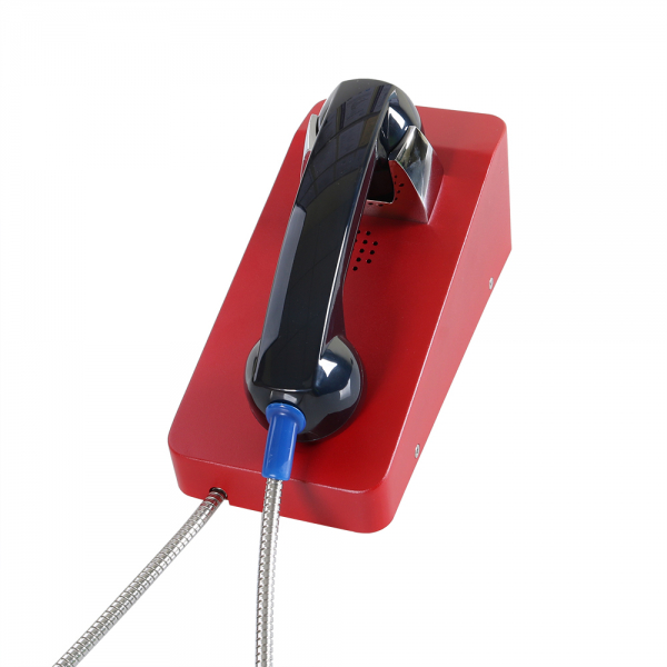 J&R JR211-CB-4G Anti-vandal Telephone, CB without Keypad, Red