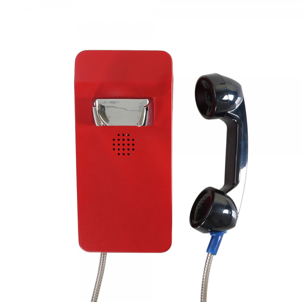 J&R JR211-CB-4G Anti-vandal Telephone, CB without Keypad, Red