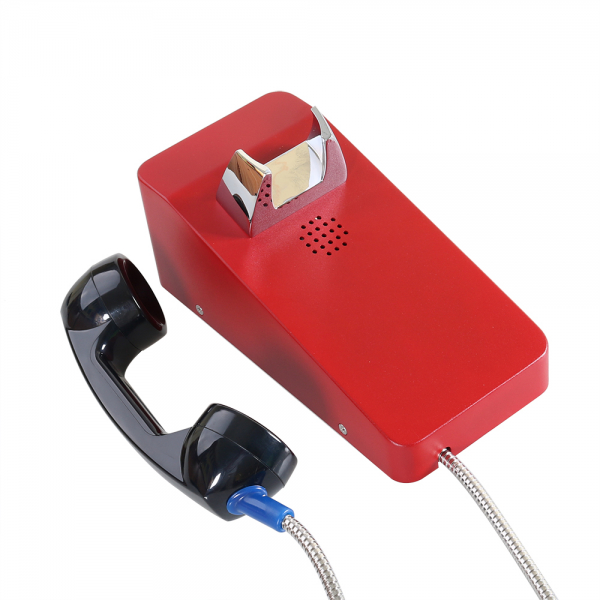 J&R JR211-CB-4G Anti-vandal Telephone, CB without Keypad, Red