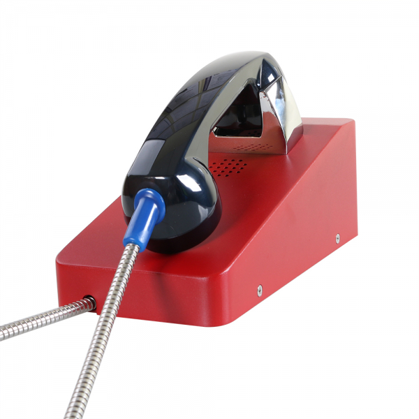 J&R JR211-CB-4G Anti-vandal Telephone, CB without Keypad, Red
