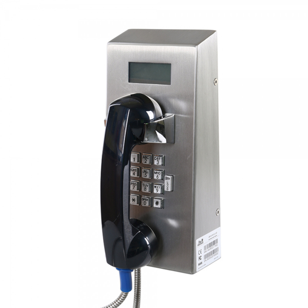 J&R JR212-FK-GSM Anti-vandal Telephone, Keypad, Volume Control, LCD Display, Stainless Steel