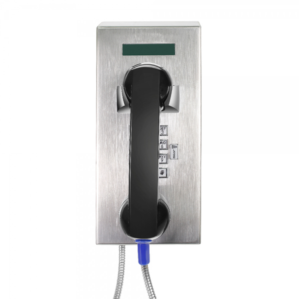 J&R JR212-FK-Analog Anti-vandal Telephone, Keypad, Volume Control, LCD Display, Stainless Steel