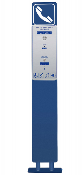 J&R JR315-SC-P-4G Emergency Help Point, 2 Button, Autodial-Phone, stainless steel/Blue
