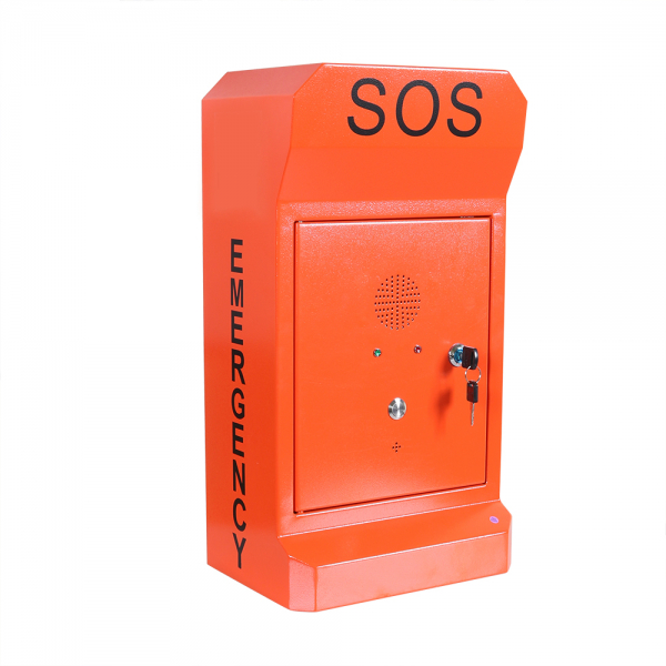 J&R JR330-SC-4G Emergency Telephone, 1 Button, Autodial-Phone, Security Locker, Orange