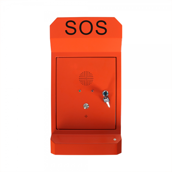 J&R JR330-SC-GSM Emergency Telephone, 1 Button, Autodial-Phone, Security Locker, Orange