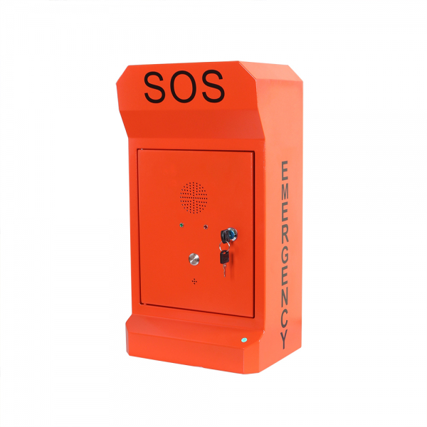 J&R JR330-SC-GSM Emergency Telephone, 1 Button, Autodial-Phone, Security Locker, Orange