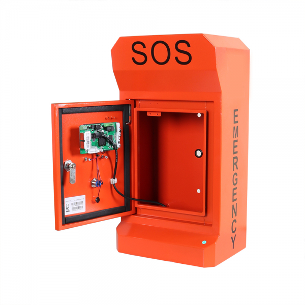 J&R JR330-SC-GSM Emergency Telephone, 1 Button, Autodial-Phone, Security Locker, Orange