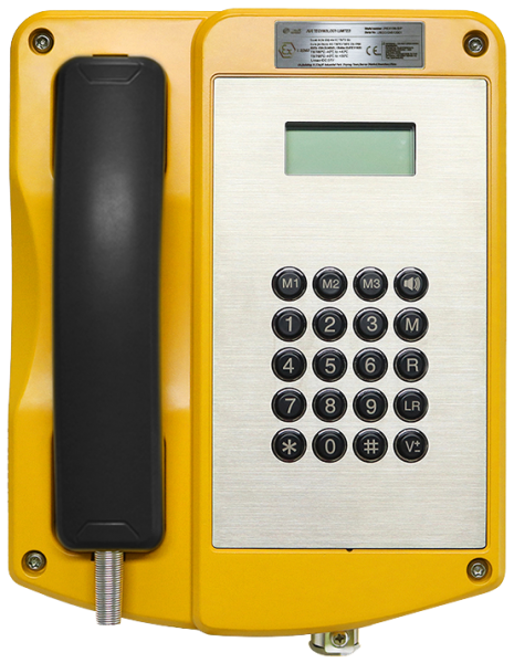 J&R JREX106-Analog EX-Telephone, keypad, LCD display, Yellow