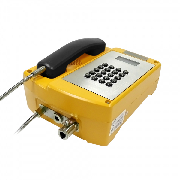 J&R JREX106-Analog EX-Telephone, keypad, LCD display, Yellow