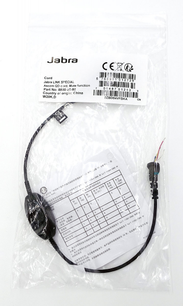 Jabra QD auf Open-End für Ascom mit Mute Funktion 8800-00-98