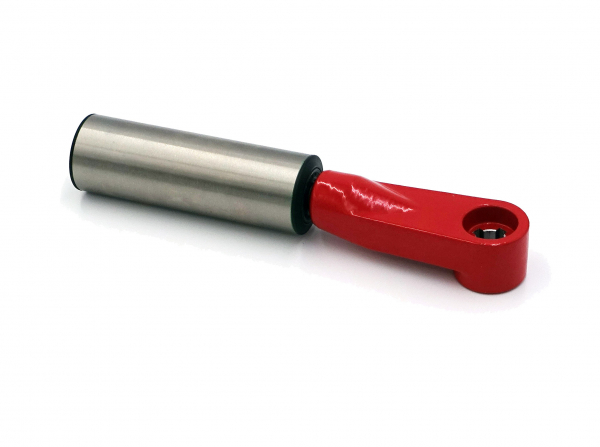 DUK Lever for conveyor belt misalignment switch types LHP/LHM...-L, Aluminum, red coated, stainless steel roller Ø40 mm E60020-ROT