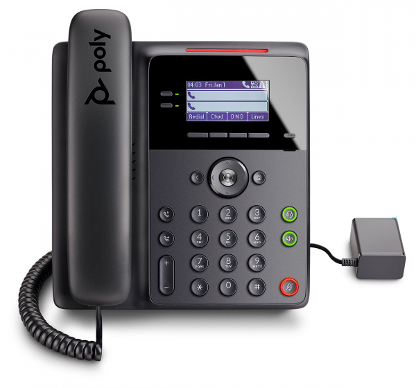 Poly Edge B10 IP Phone with Power Supply EMEA INTL 84C19AA#ABB, 2200-49800-101