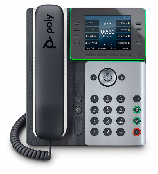 Poly Edge E350 IP Phone, PoE 82M89AA, 2200-87010-025